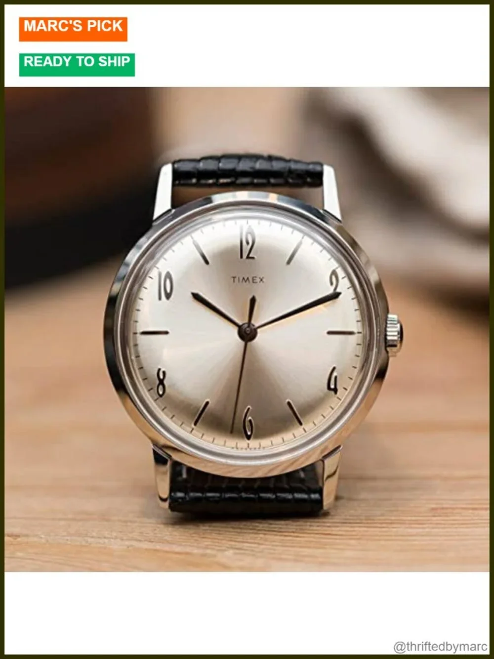 Hand-Wind Mechanical Watch 1960s Reissue Silver Dial